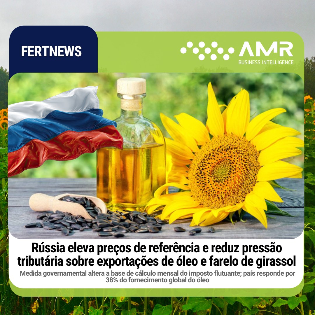 Capa da postagem Rússia eleva preços de referência e reduz pressão tributária sobre exportações de óleo e farelo de girassol