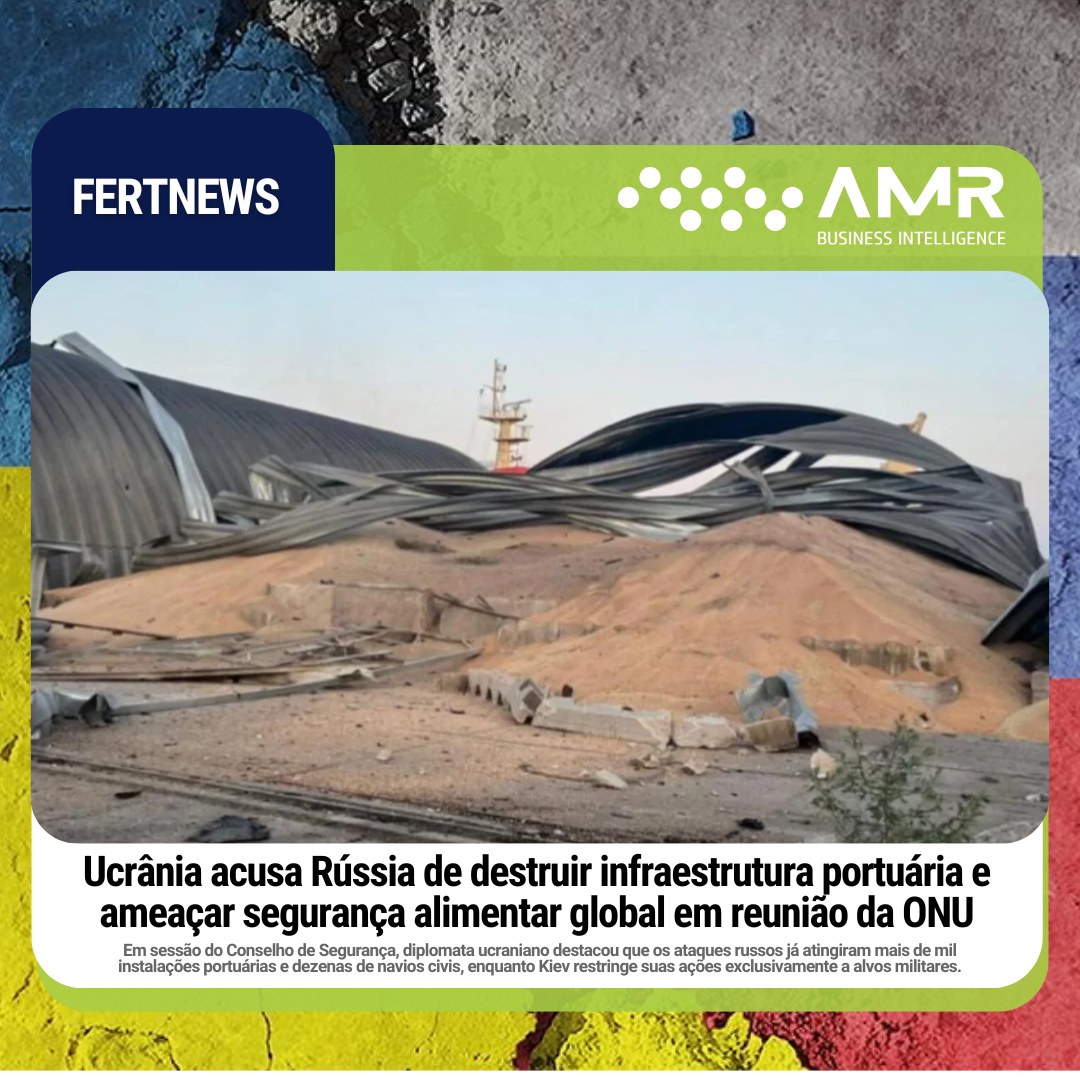 Capa da postagem Ucrânia acusa Rússia de destruir infraestrutura portuária e ameaçar segurança alimentar global em reunião da ONU