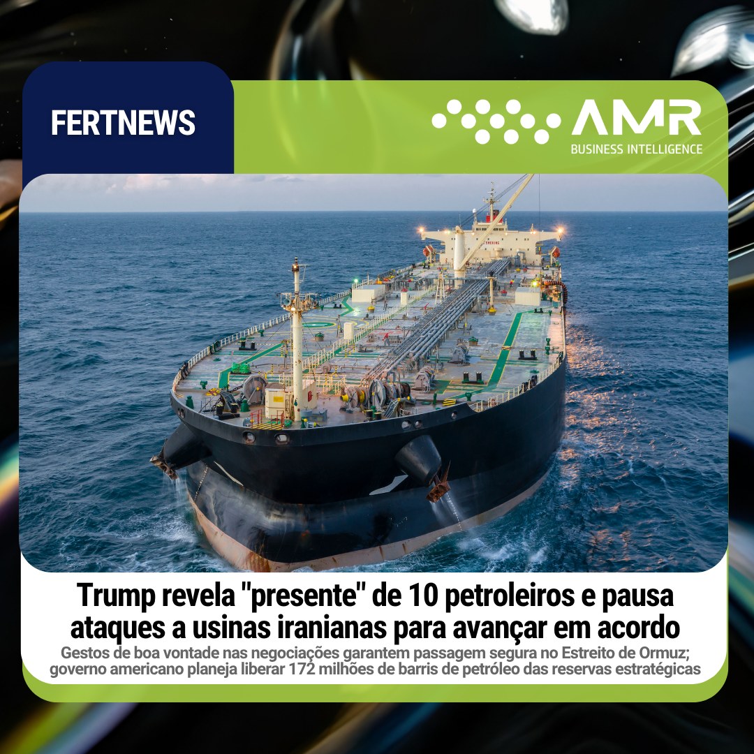 Capa da postagem Trump revela "presente" de 10 petroleiros e pausa ataques a usinas iranianas para avançar em acordo