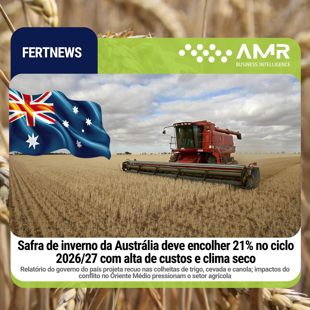 Capa da postagem Safra de inverno da Austrália deve encolher 21% no ciclo 2026/27 com alta de custos e clima seco
