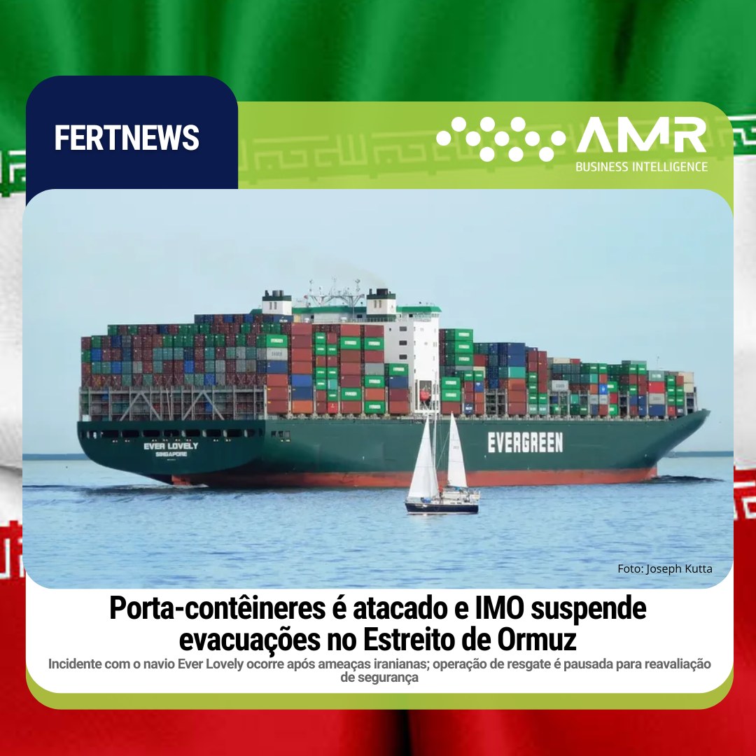 Capa da postagem Porta-contêineres é atacado e IMO suspende evacuações no Estreito de Ormuz