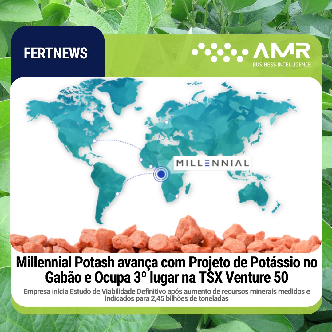 Capa da postagem Millennial Potash avança com Projeto de Potássio no Gabão e Ocupa 3º lugar na TSX Venture 50