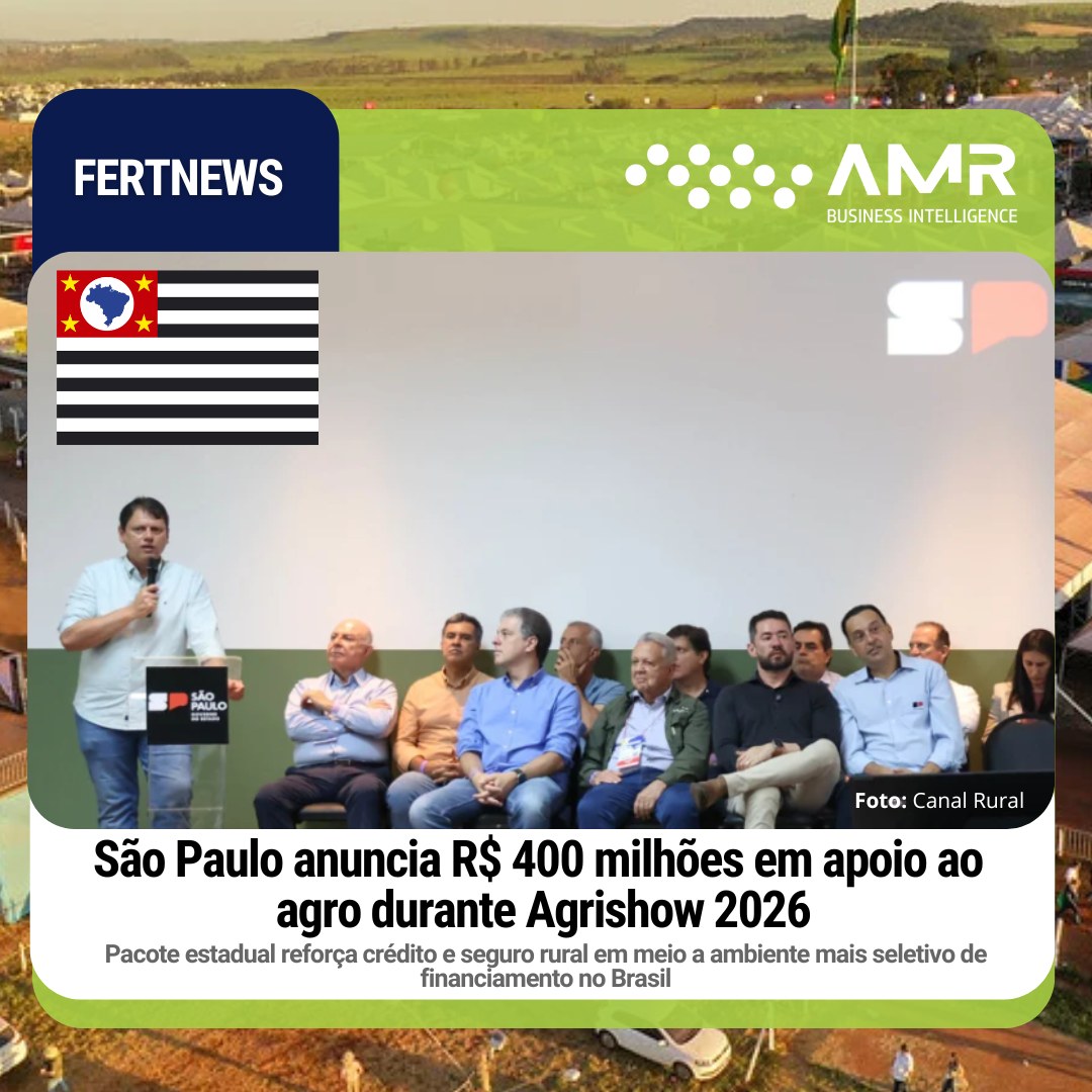 Capa da postagem São Paulo anuncia R$ 400 milhões em apoio ao agro durante Agrishow 2026