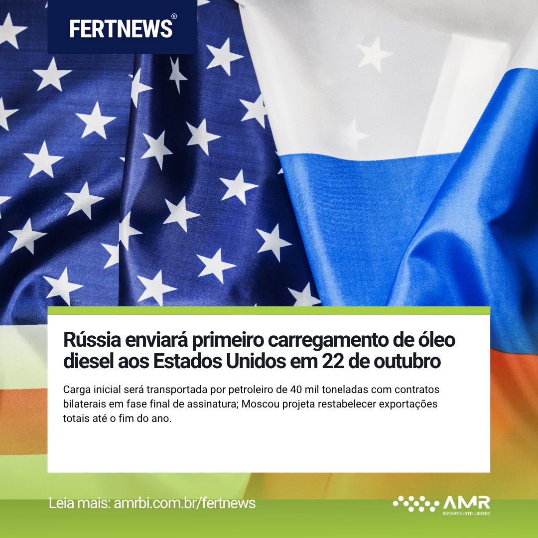 Capa da postagem Rússia enviará primeiro carregamento de óleo diesel aos Estados Unidos em 22 de outubro