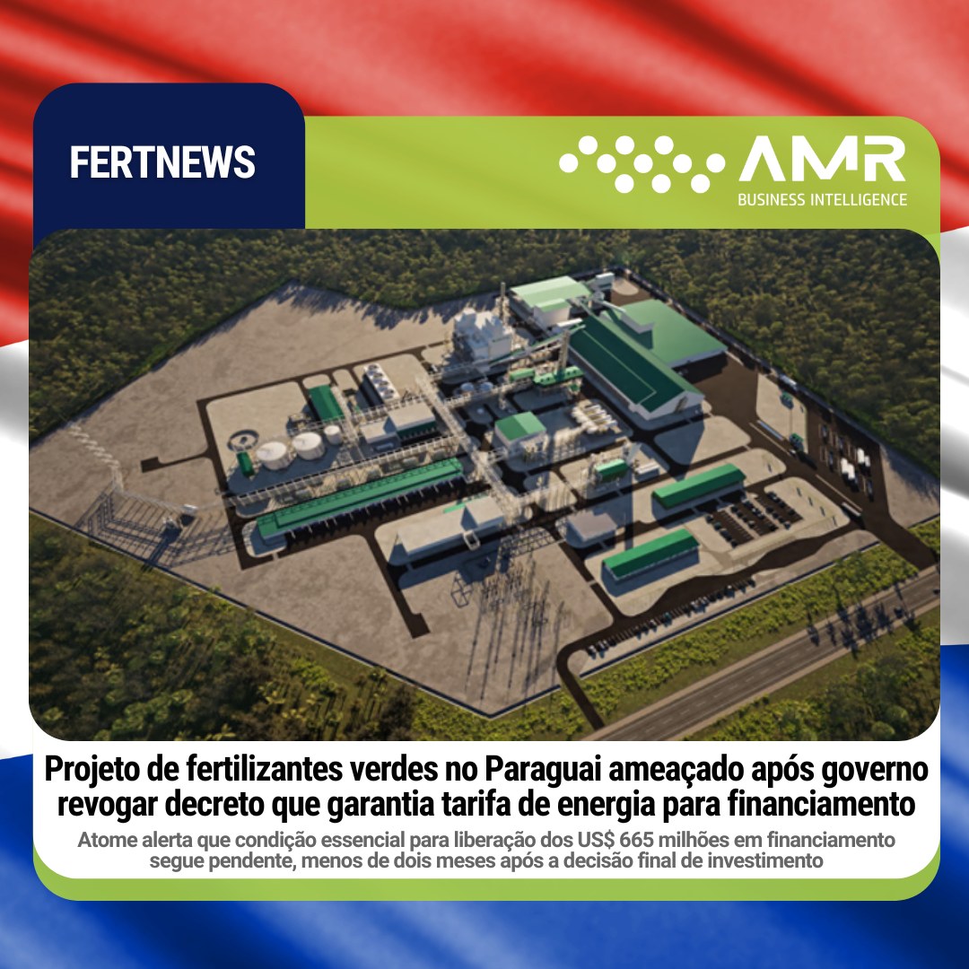 Capa da postagem Projeto de fertilizantes verdes no Paraguai ameaçado após governo revogar decreto que garantia tarifa de energia para financiamento