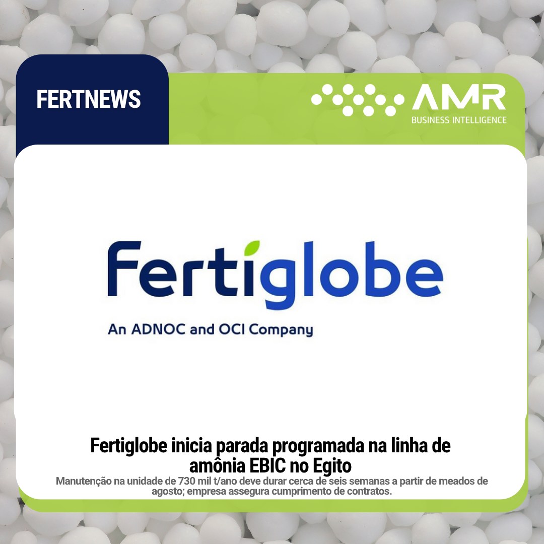 Capa da postagem Fertiglobe inicia parada programada na linha de amônia EBIC no Egito