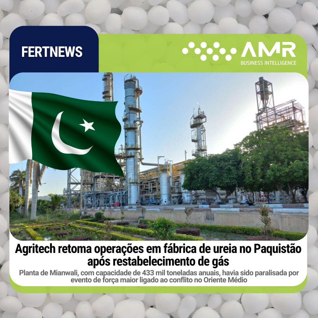 Capa da postagem Agritech retoma operações em fábrica de ureia no Paquistão após restabelecimento de gás