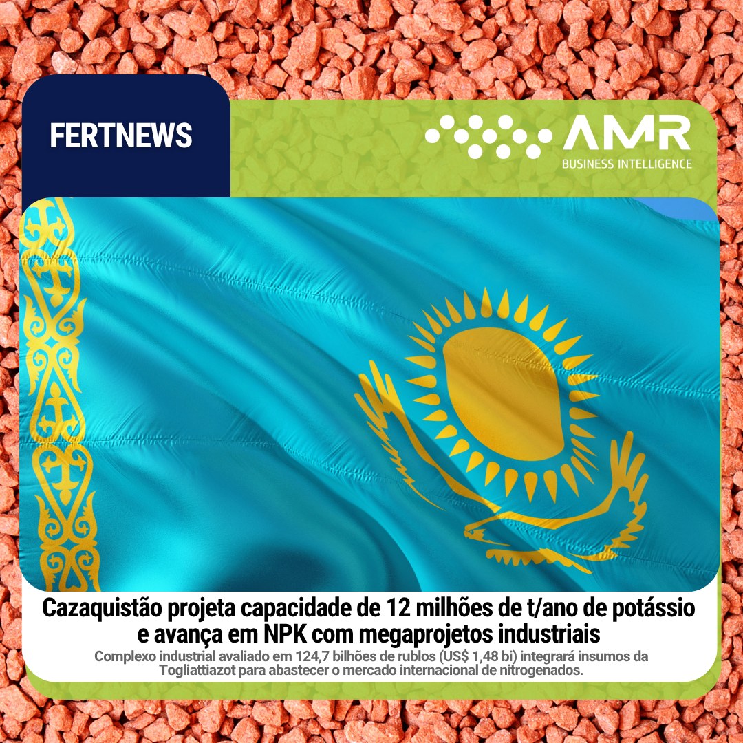Capa da postagem Cazaquistão projeta capacidade de 12 milhões de t/ano de potássio e avança em NPK com megaprojetos industriais