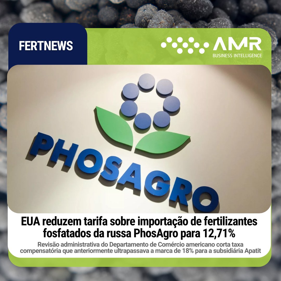 Capa da postagem EUA reduzem tarifa sobre importação de fertilizantes fosfatados da russa PhosAgro para 12,71%