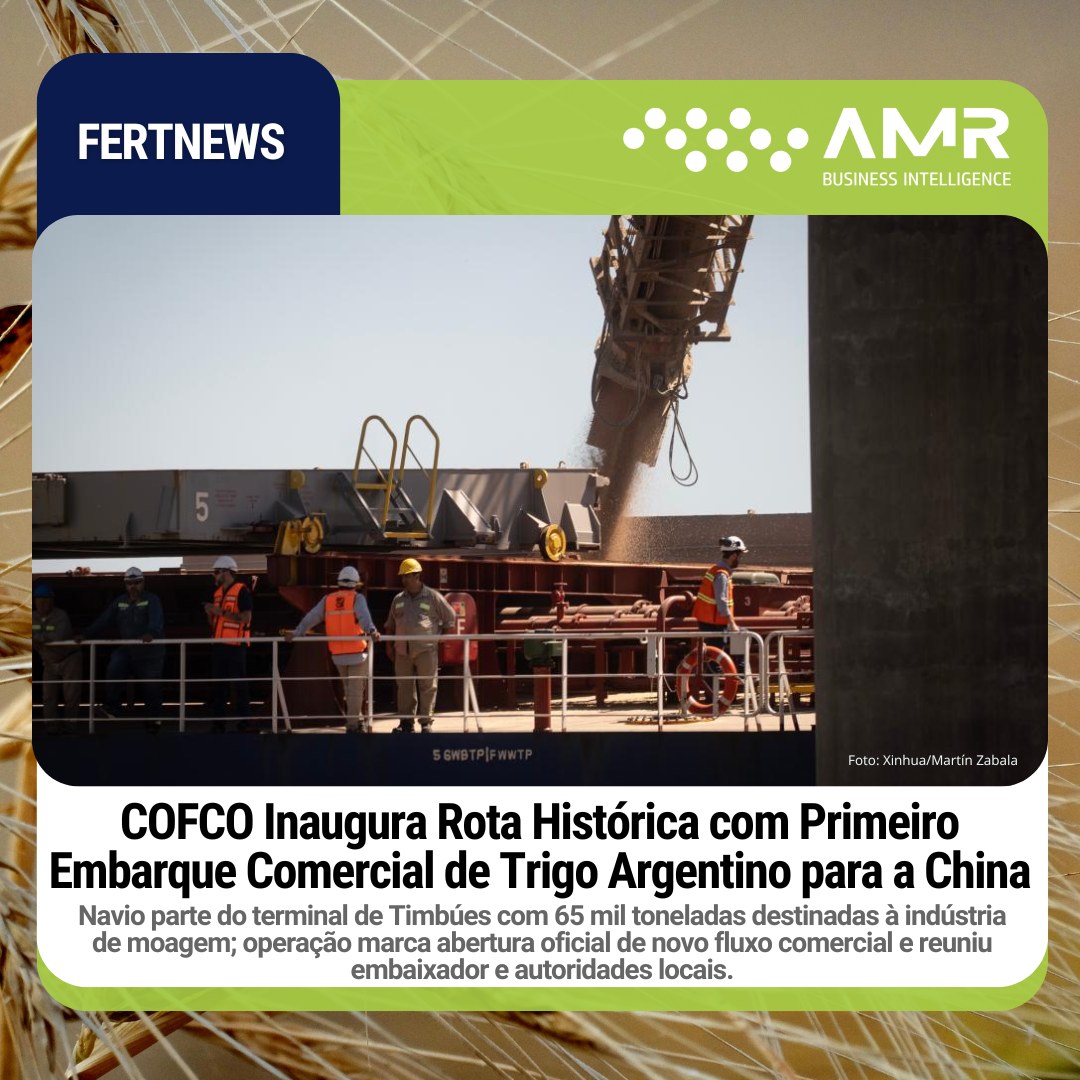 Capa da postagem COFCO Inaugura Rota Histórica com Primeiro Embarque Comercial de Trigo Argentino para a China