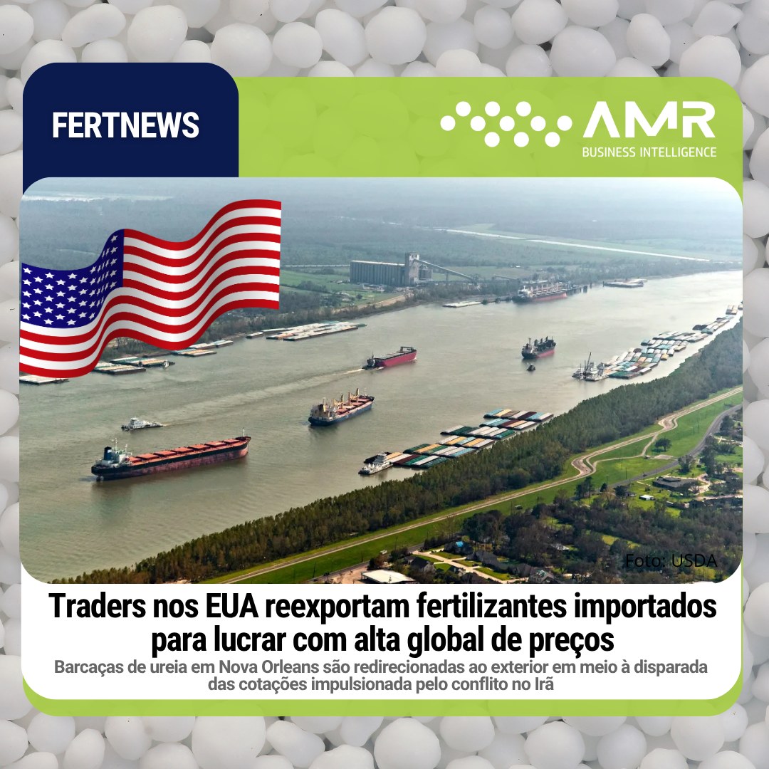 Capa da postagem Traders nos EUA reexportam fertilizantes importados para lucrar com alta global de preços