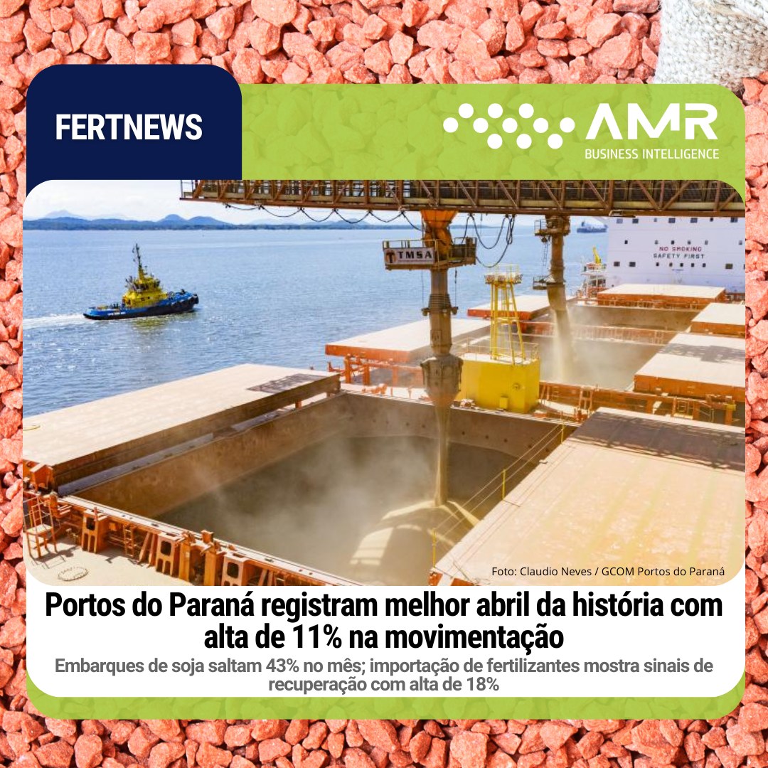 Capa da postagem Portos do Paraná registram melhor abril da história com alta de 11% na movimentação