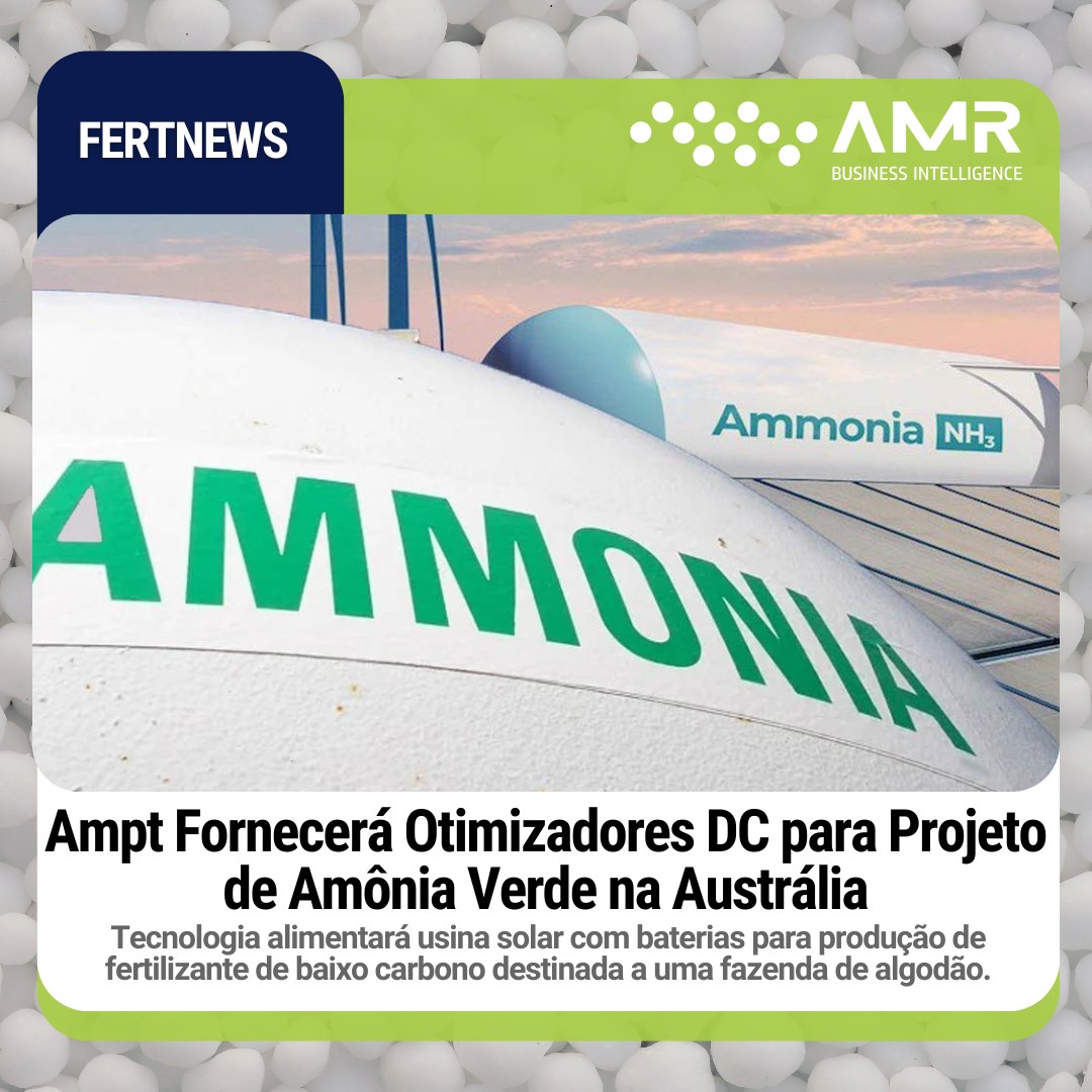 Capa da postagem Ampt Fornecerá Otimizadores DC para Projeto de Amônia Verde na Austrália