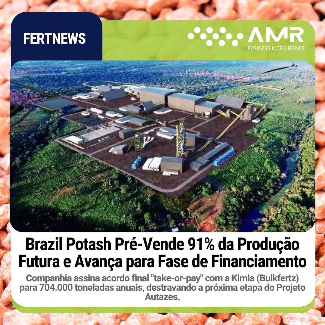 Capa da postagem Brazil Potash Pré-Vende 91% da Produção Futura e Avança para Fase de Financiamento