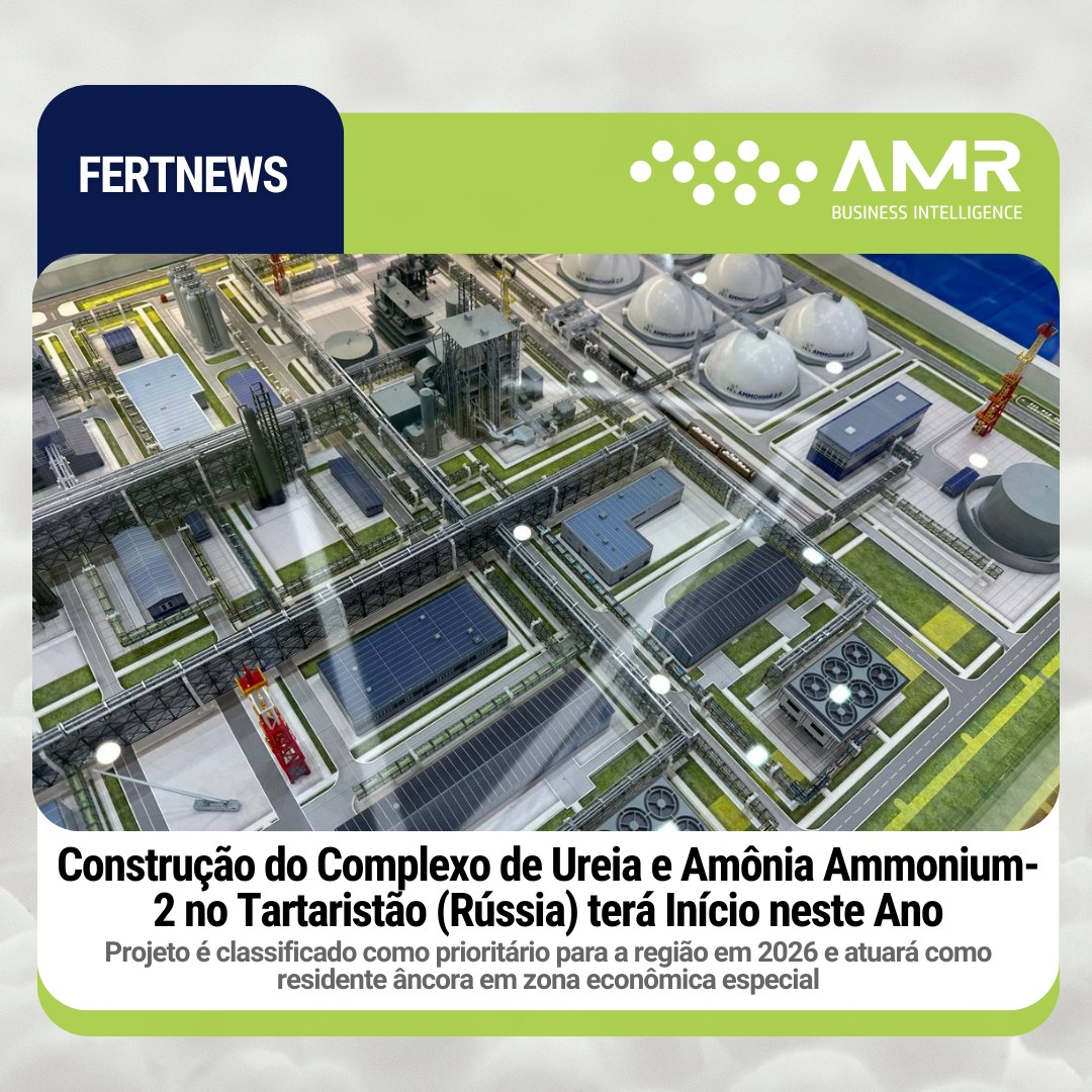 Capa da postagem Construção do Complexo de Ureia e Amônia Ammonium-2 no Tartaristão (Rússia) terá Início neste Ano