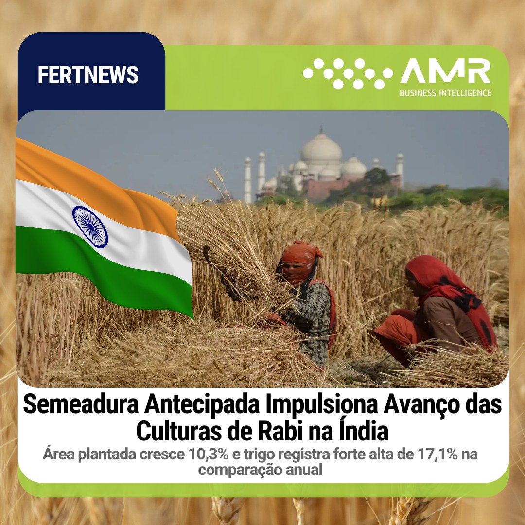 Capa da postagem Semeadura Antecipada Impulsiona Avanço das Culturas de Rabi na Índia