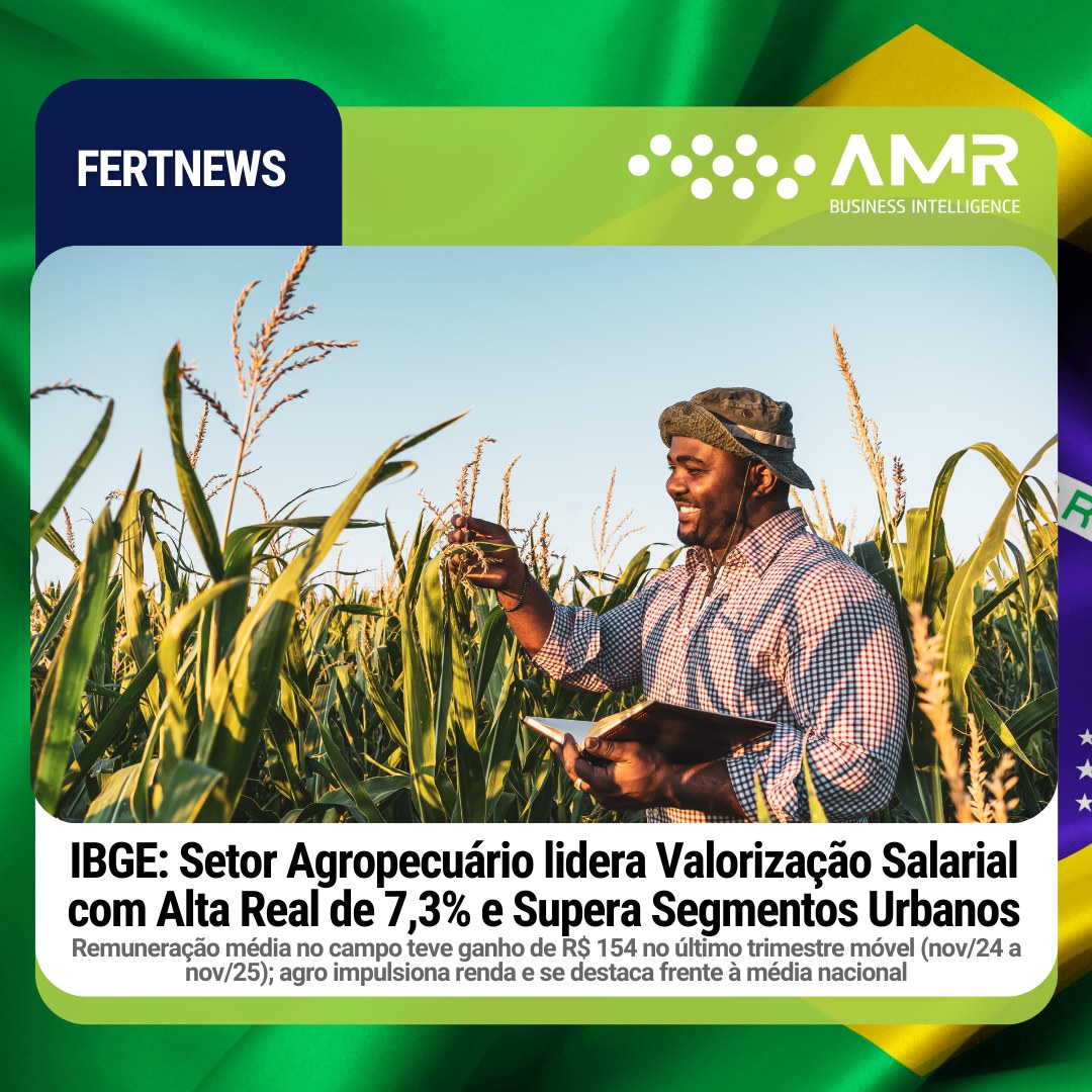 Capa da postagem IBGE: Setor Agropecuário lidera Valorização Salarial com Alta Real de 7,3% e Supera Segmentos Urbanos