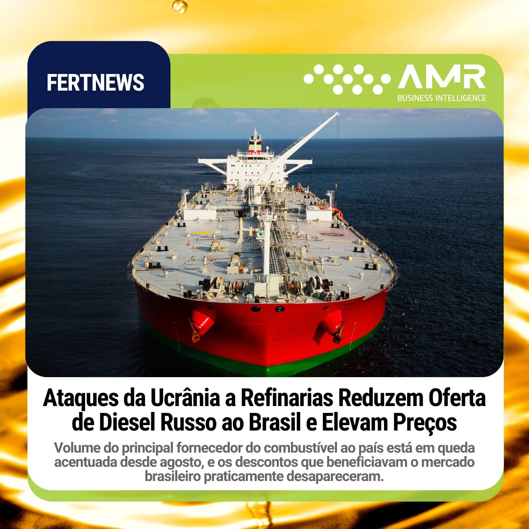 Capa da postagem Ataques da Ucrânia a Refinarias Reduzem Oferta de Diesel Russo ao Brasil e Elevam Preços