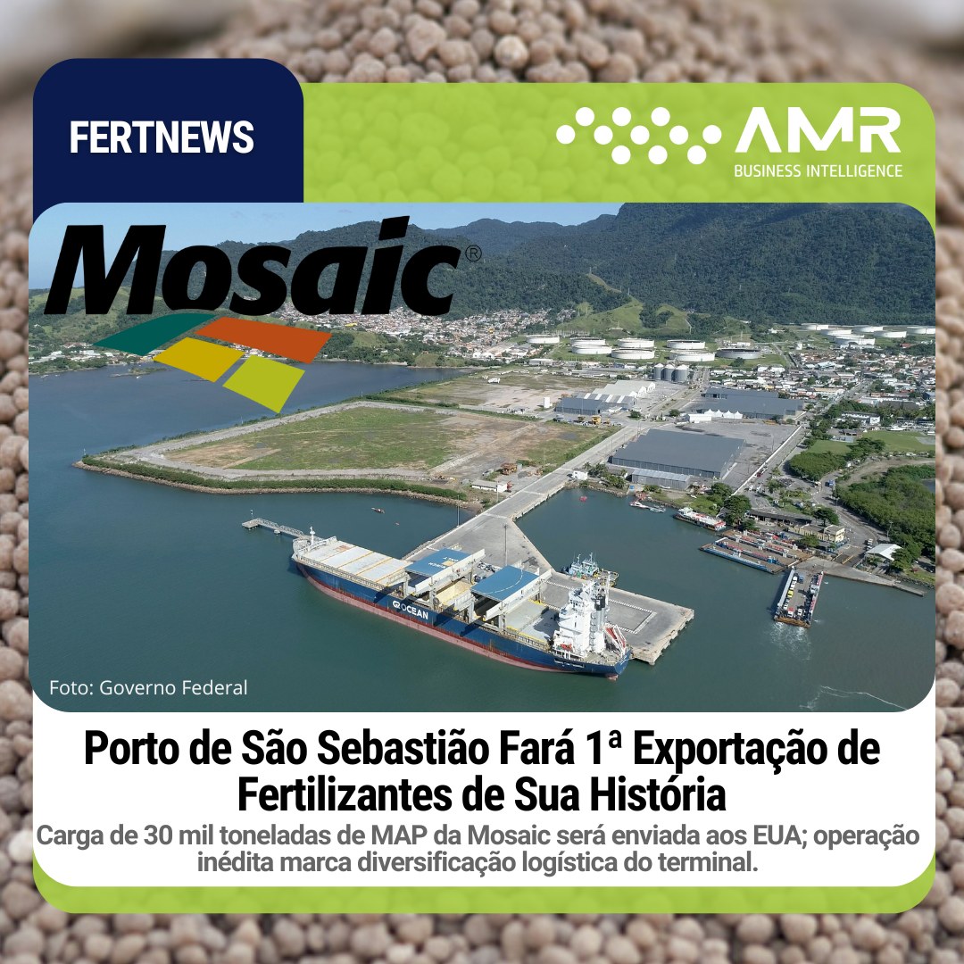 Capa da postagem Porto de São Sebastião Fará 1ª Exportação de Fertilizantes de Sua História