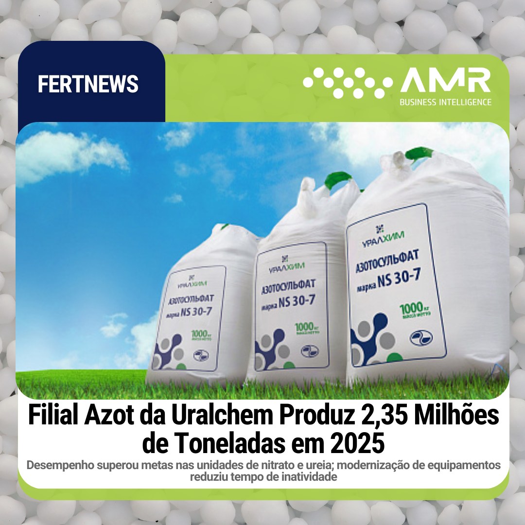 Capa da postagem Filial Azot da Uralchem produz 2,35 milhões de toneladas em 2025