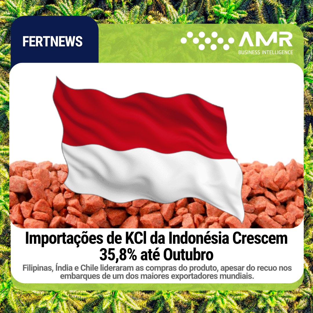 Capa da postagem Importações de KCl da Indonésia Crescem 35,8% até Outubro