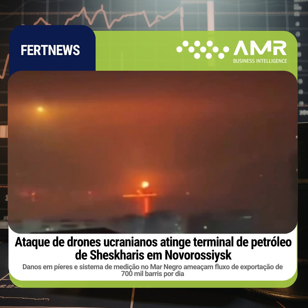 Capa da postagem Ataque de drones ucranianos atinge terminal de petróleo de Sheskharis em Novorossiysk