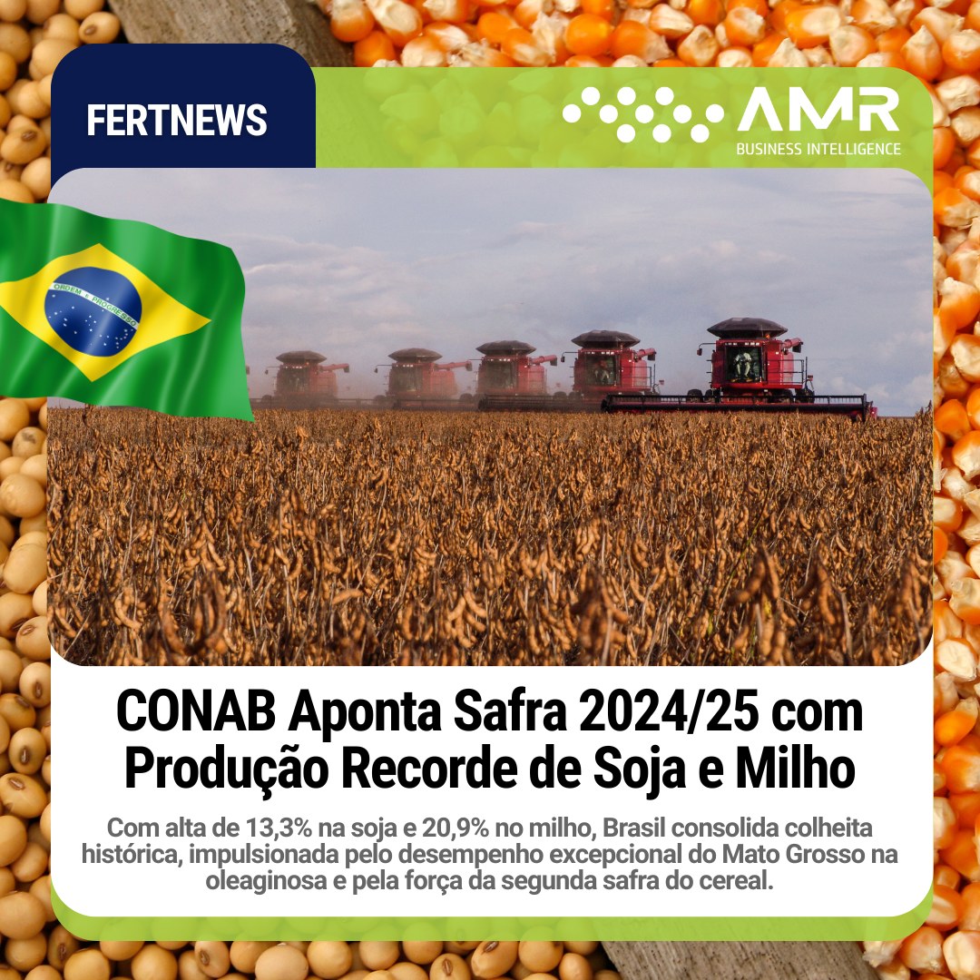 Capa da postagem CONAB Aponta Safra 2024/25 com Produção Recorde de Soja e Milho