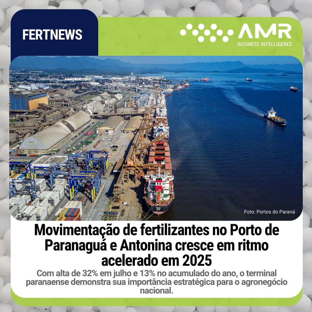 Capa da postagem Movimentação de fertilizantes no Porto de Paranaguá cresce em ritmo acelerado em 2025