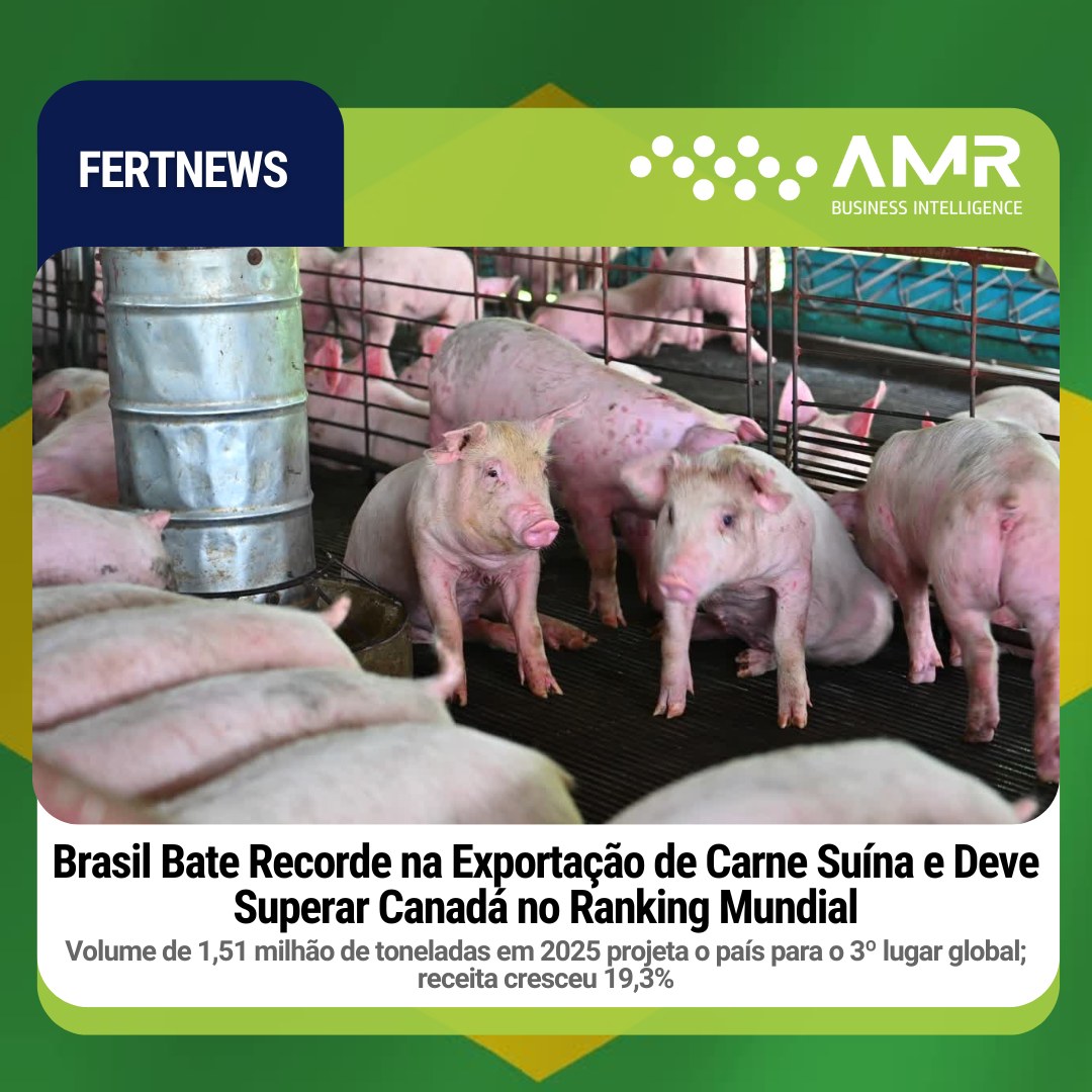 Capa da postagem Brasil Bate Recorde na Exportação de Carne Suína e Deve Superar Canadá no Ranking Mundial