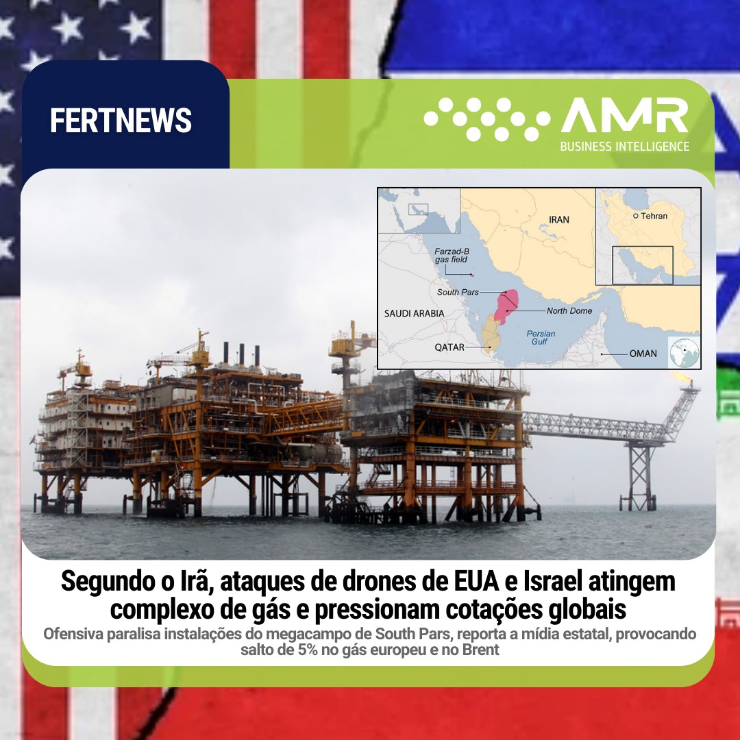 Capa da postagem Segundo o Irã, ataques de drones de EUA e Israel atingem complexo de gás e pressionam cotações globais