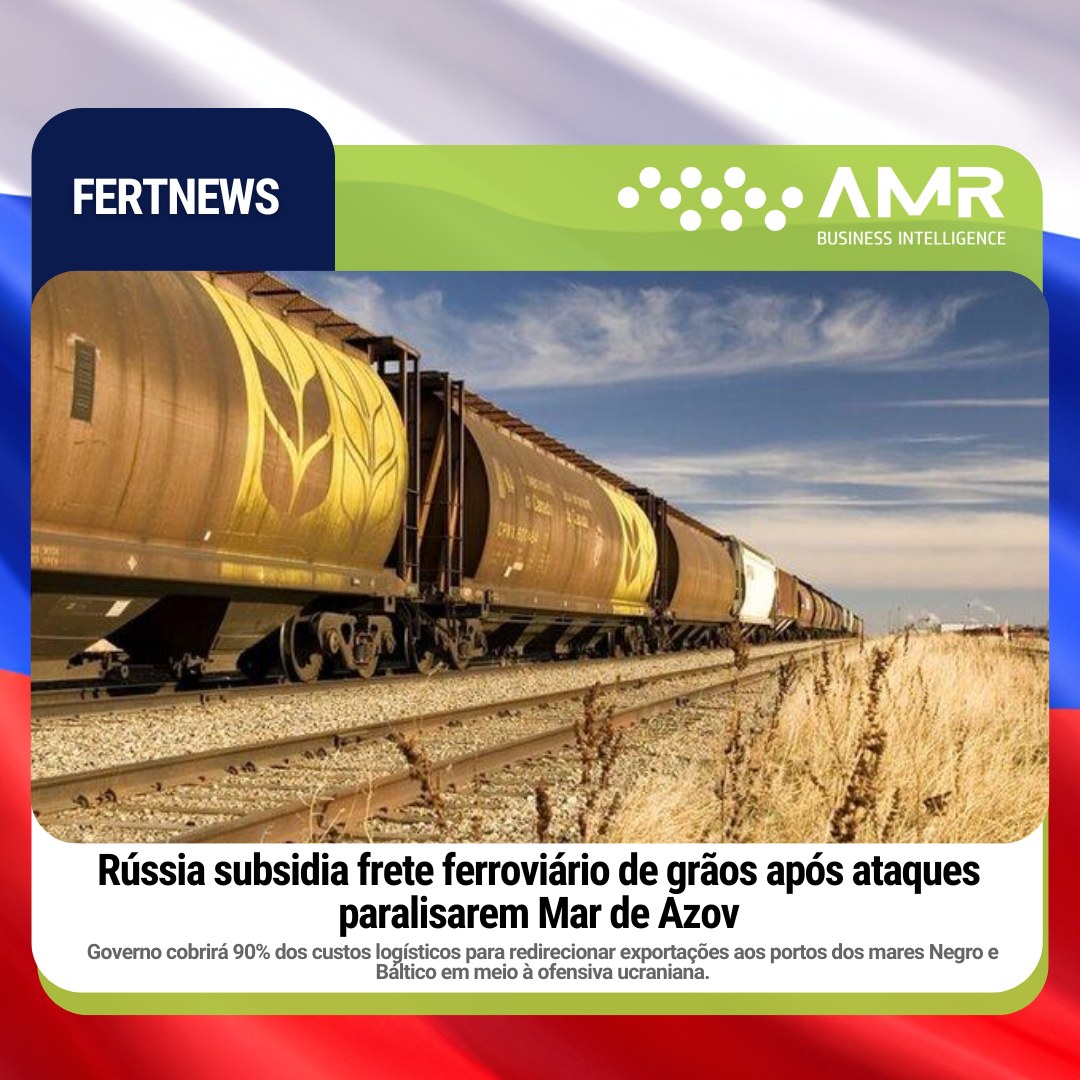 Capa da postagem Rússia subsidia frete ferroviário de grãos após ataques paralisarem Mar de Azov