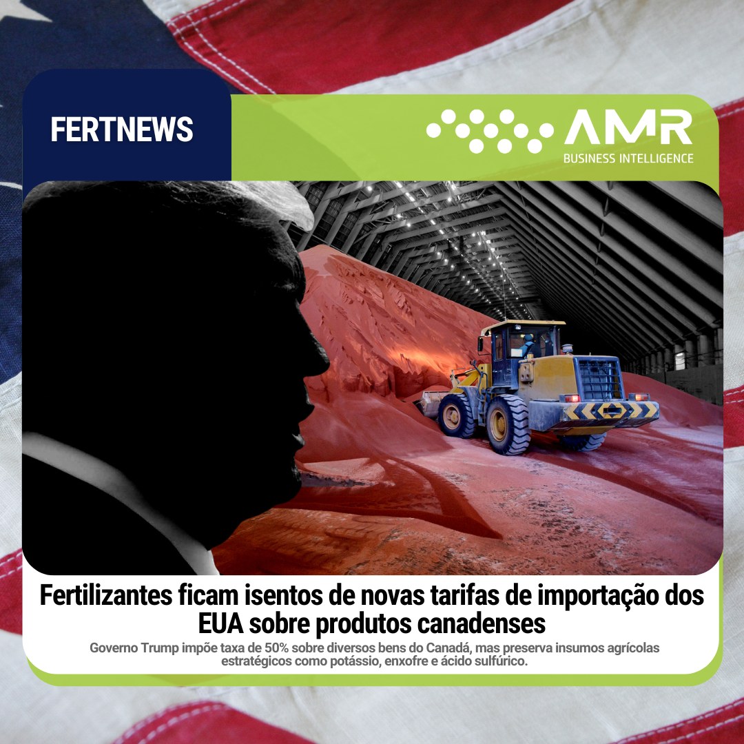 Capa da postagem Fertilizantes ficam isentos de novas tarifas de importação dos EUA sobre produtos canadenses