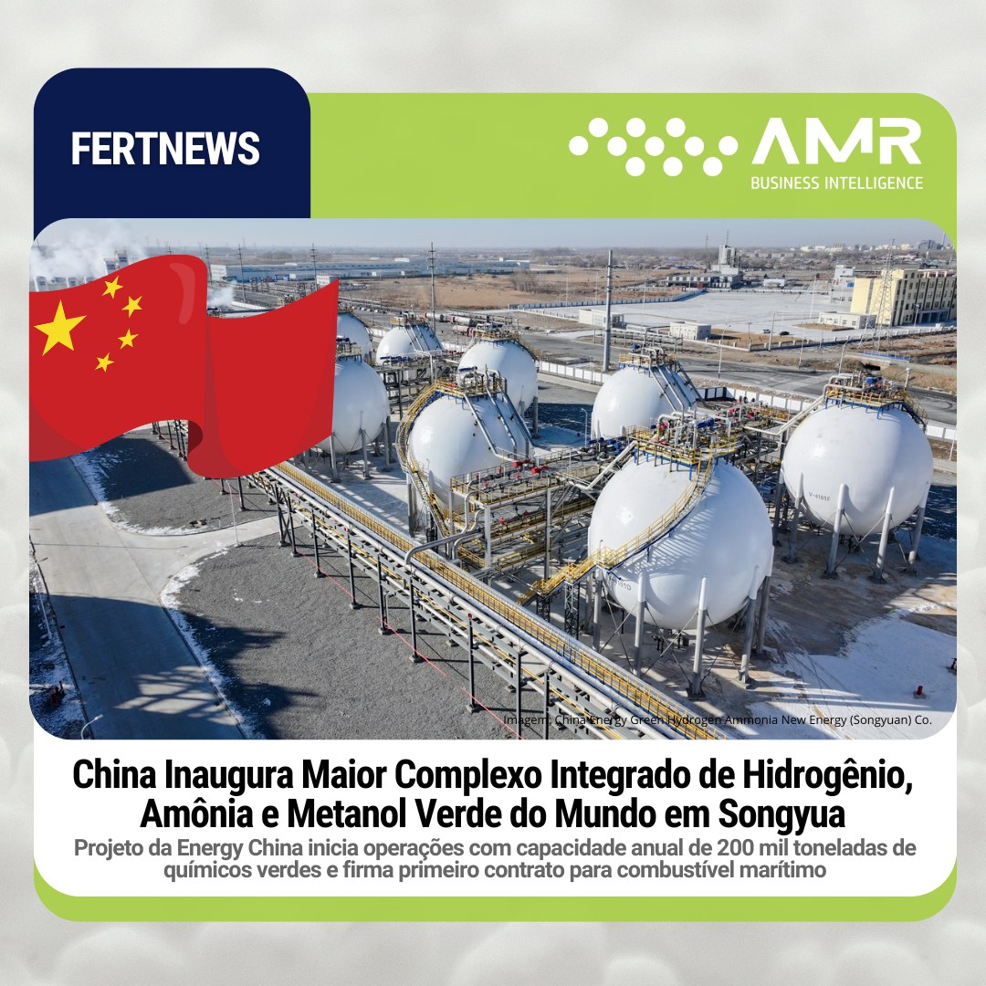 Capa da postagem China Inaugura Maior Complexo Integrado de Hidrogênio, Amônia e Metanol Verde do Mundo em Songyua