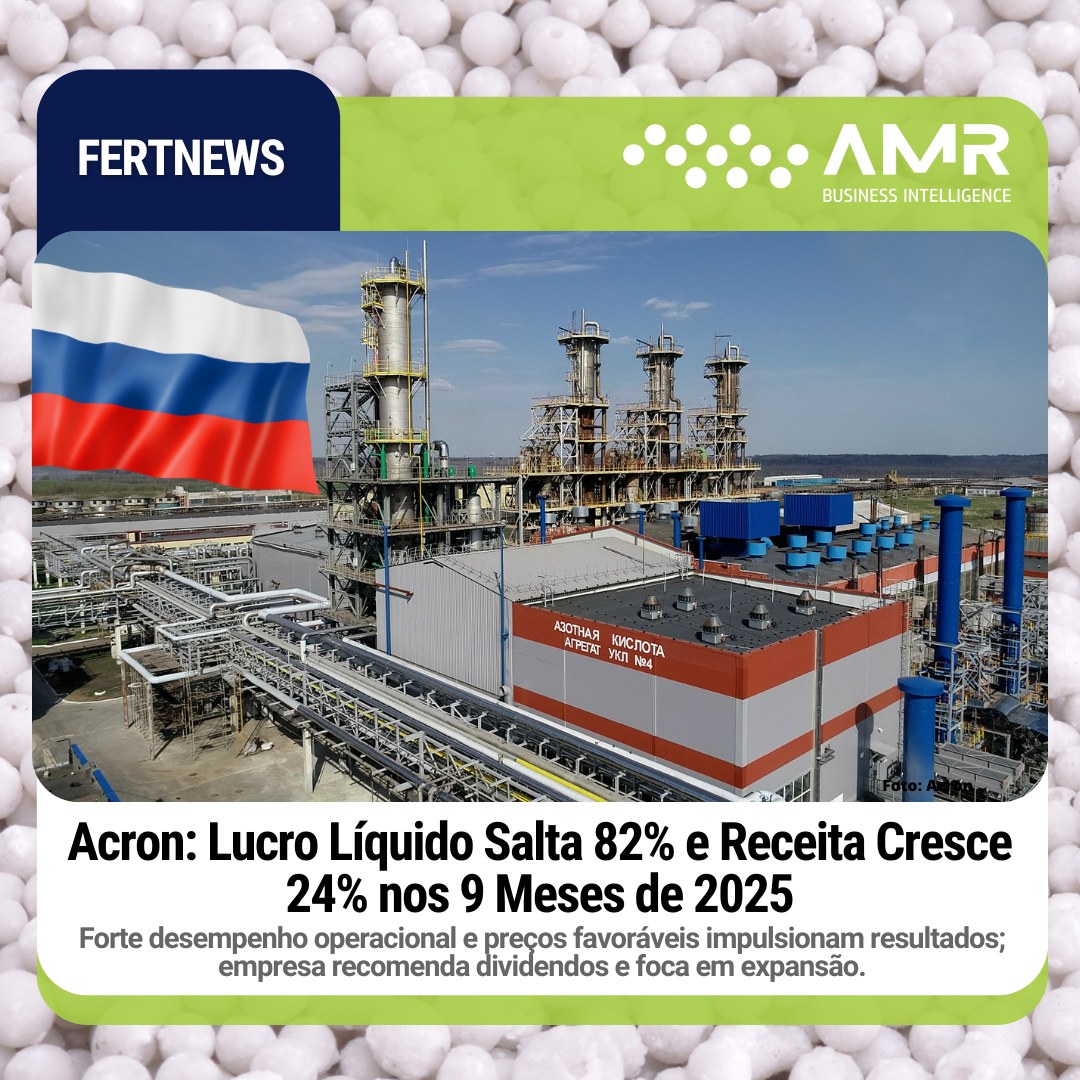 Capa da postagem Acron: Lucro Líquido Salta 82% e Receita Cresce 24% nos 9 Meses de 2025
