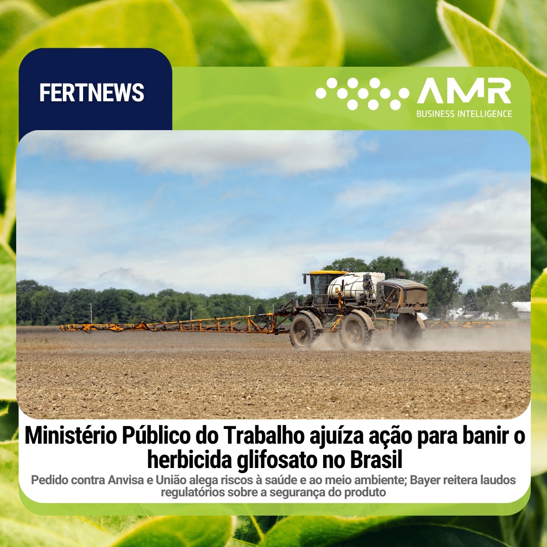 Capa da postagem Ministério Público do Trabalho ajuíza ação para banir o herbicida glifosato no Brasil