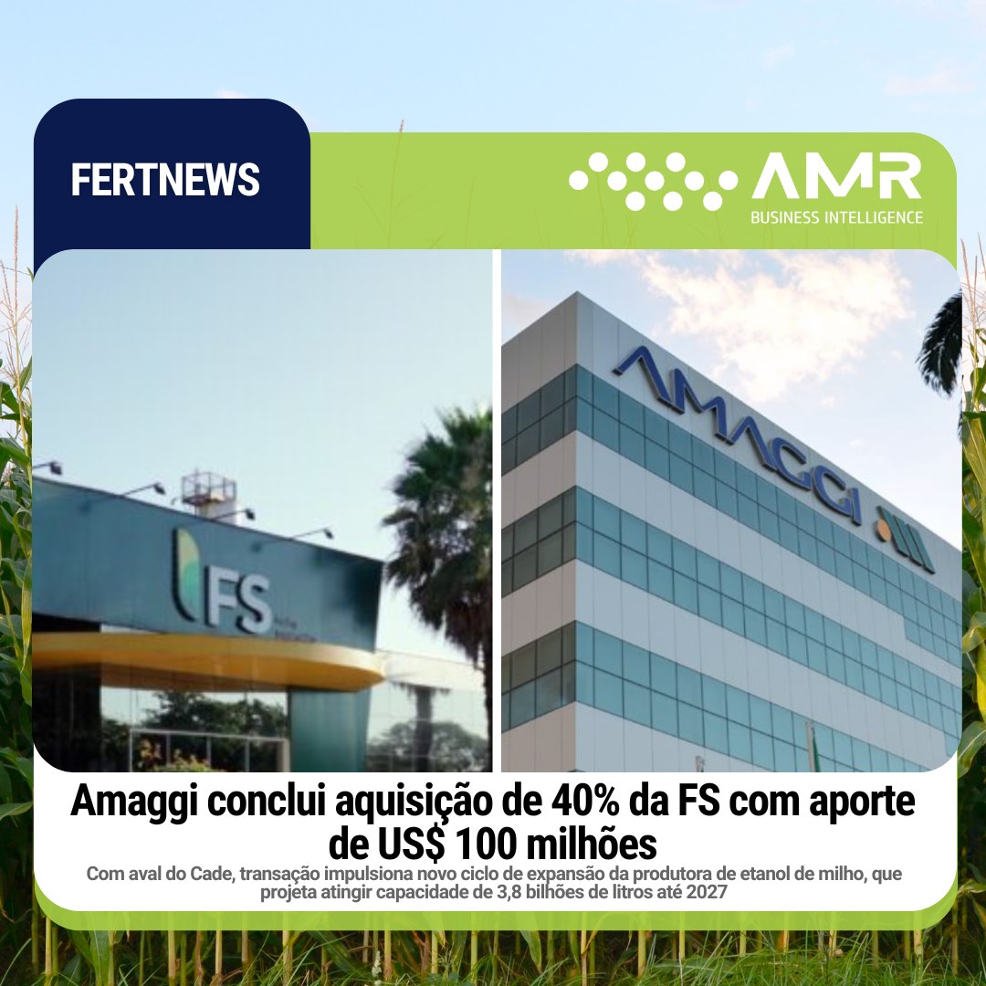 Capa da postagem Amaggi conclui aquisição de 40% da FS com aporte de US$ 100 milhões