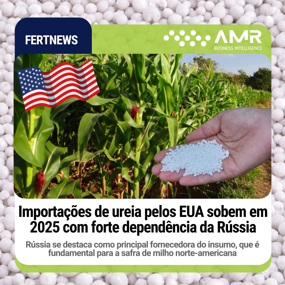 Capa da postagem Importações de ureia pelos EUA sobem em 2025 com forte dependência da Rússia