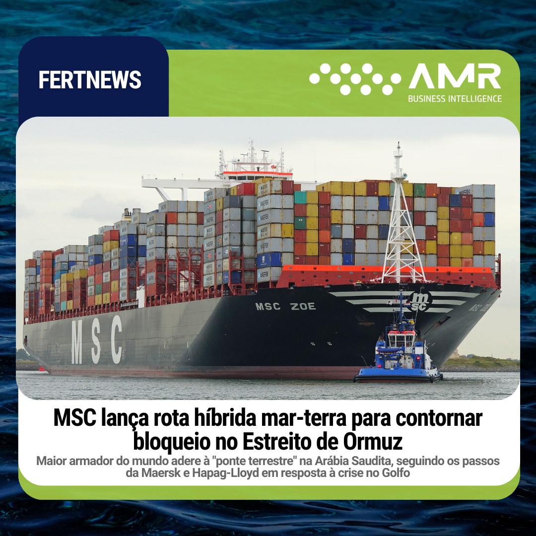 Capa da postagem MSC lança rota híbrida mar-terra para contornar bloqueio no Estreito de Ormuz