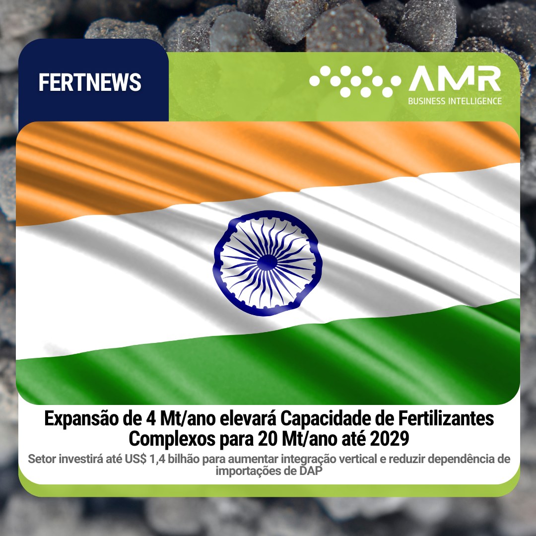 Capa da postagem Expansão de 4 Mt/ano elevará Capacidade de Fertilizantes Complexos para 20 Mt/ano até 2029