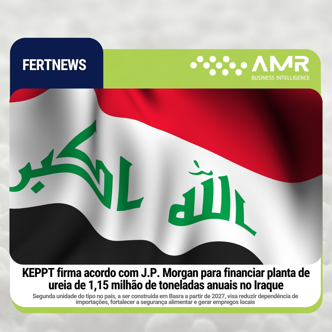 Capa da postagem KEPPT firma acordo com J.P. Morgan para financiar planta de ureia de 1,15 milhão de toneladas anuais no Iraque