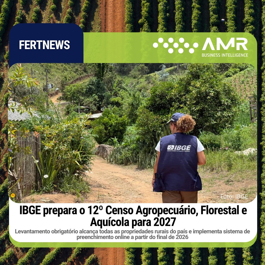 Capa da postagem IBGE prepara o 12º Censo Agropecuário, Florestal e Aquícola para 2027