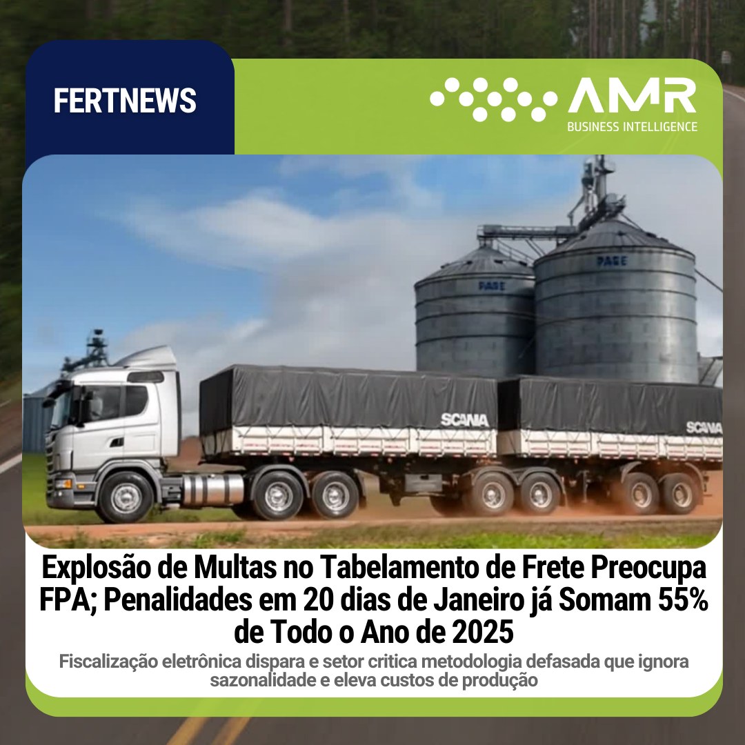 Capa da postagem Explosão de Multas no Tabelamento de Frete Preocupa FPA; Penalidades em 20 dias de Janeiro já Somam 55% de Todo o Ano de 2025