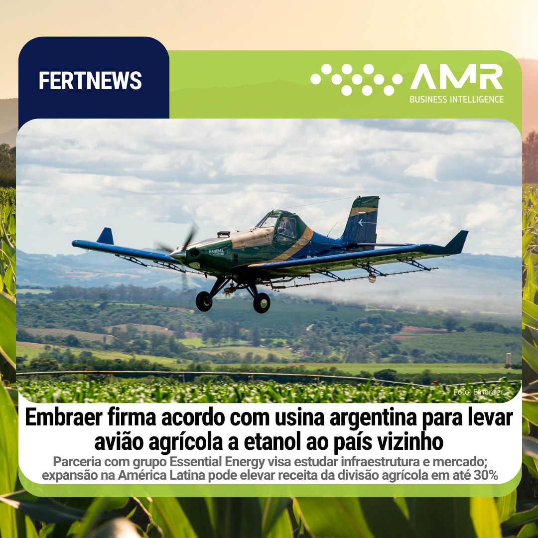 Capa da postagem Embraer firma acordo com usina argentina para levar avião agrícola a etanol ao país vizinho