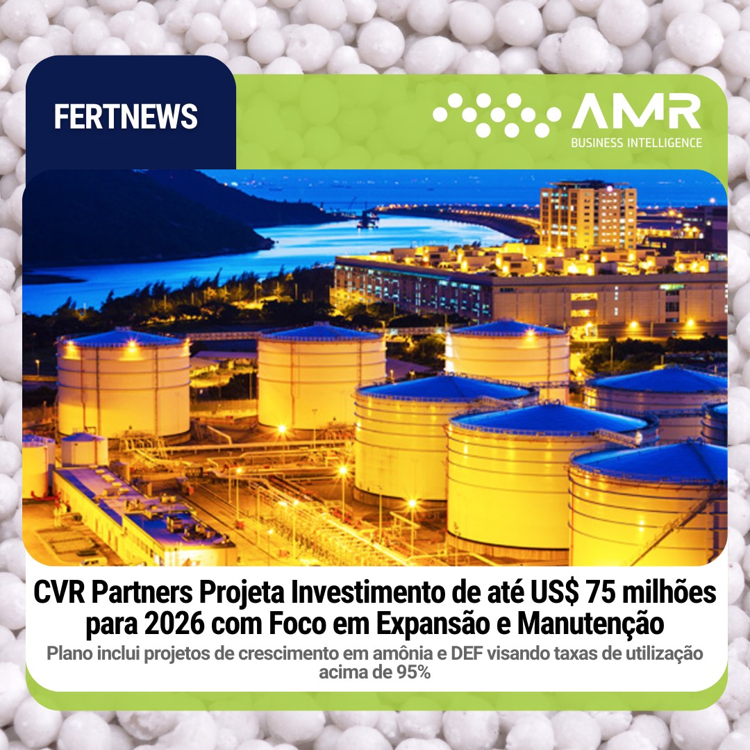 Capa da postagem CVR Partners Projeta Investimento de até US$ 75 milhões para 2026 com Foco em Expansão e Manutenção