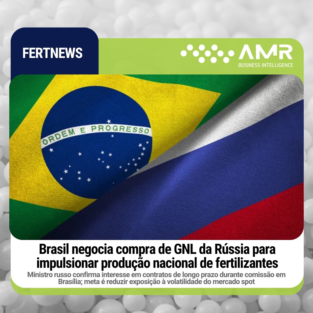 Capa da postagem Brasil negocia compra de GNL da Rússia para impulsionar produção nacional de fertilizantes