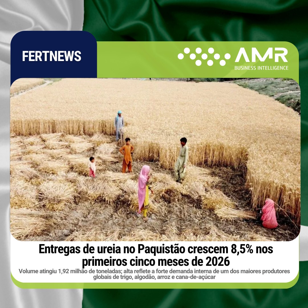 Capa da postagem Entregas de ureia no Paquistão crescem 8,5% nos primeiros cinco meses de 2026
