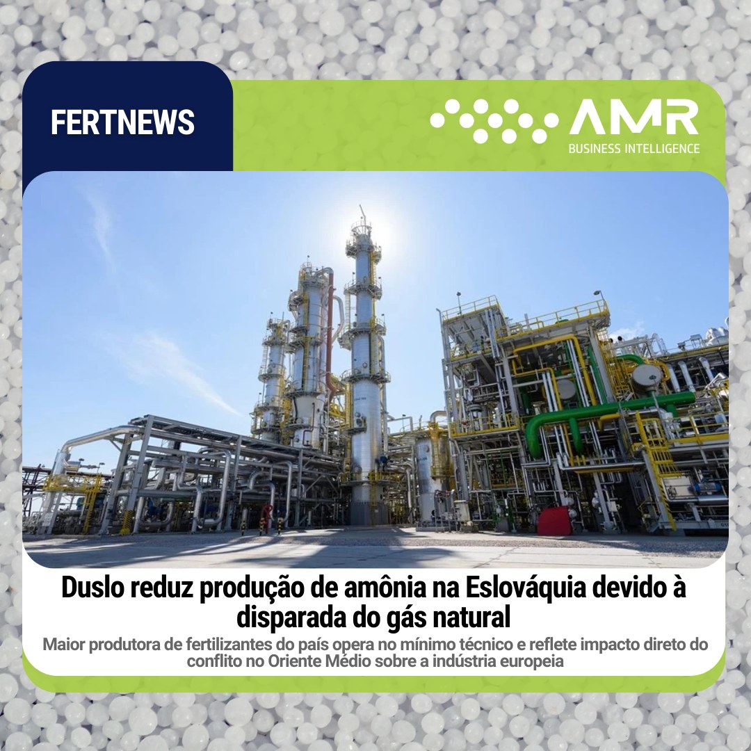 Capa da postagem Duslo reduz produção de amônia na Eslováquia devido à disparada do gás natural