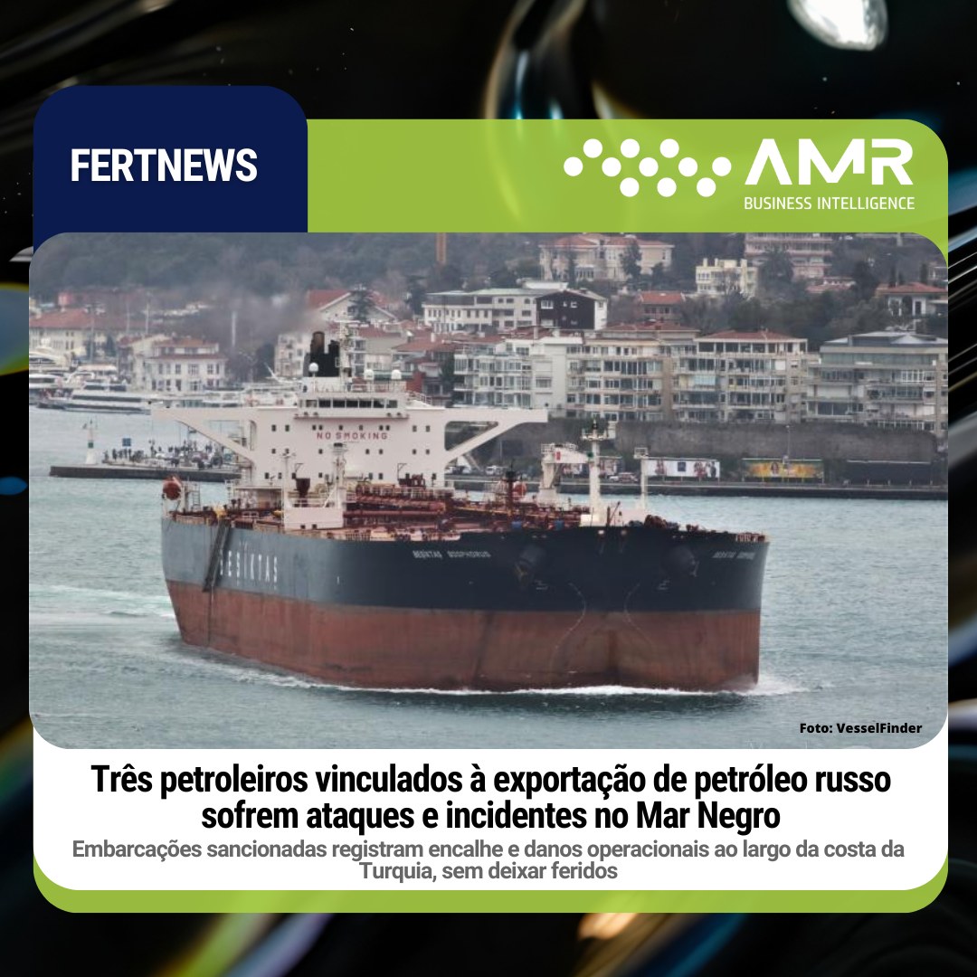 Capa da postagem Três petroleiros vinculados à exportação de petróleo russo sofrem ataques e incidentes no Mar Negro