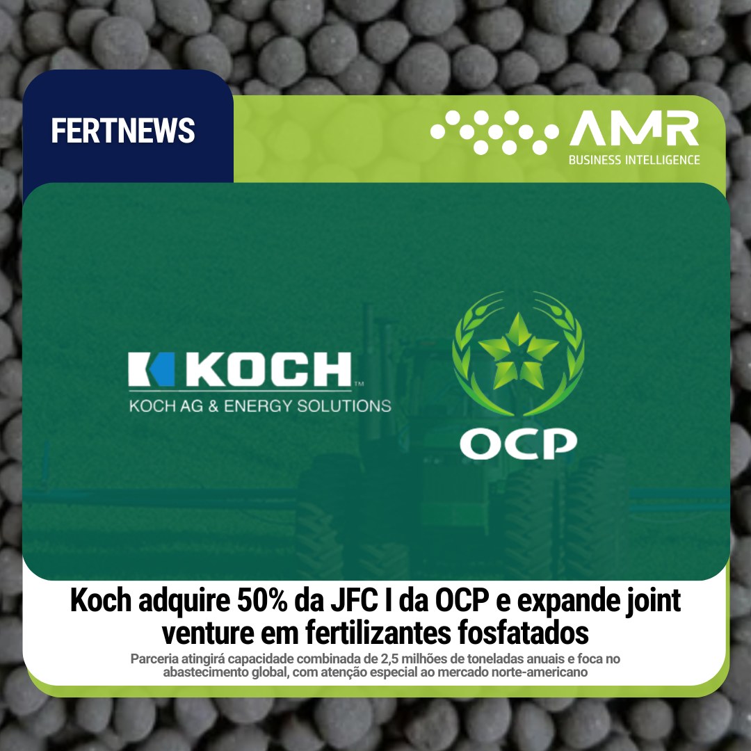 Capa da postagem Koch adquire 50% da JFC I da OCP e expande joint venture em fertilizantes fosfatados