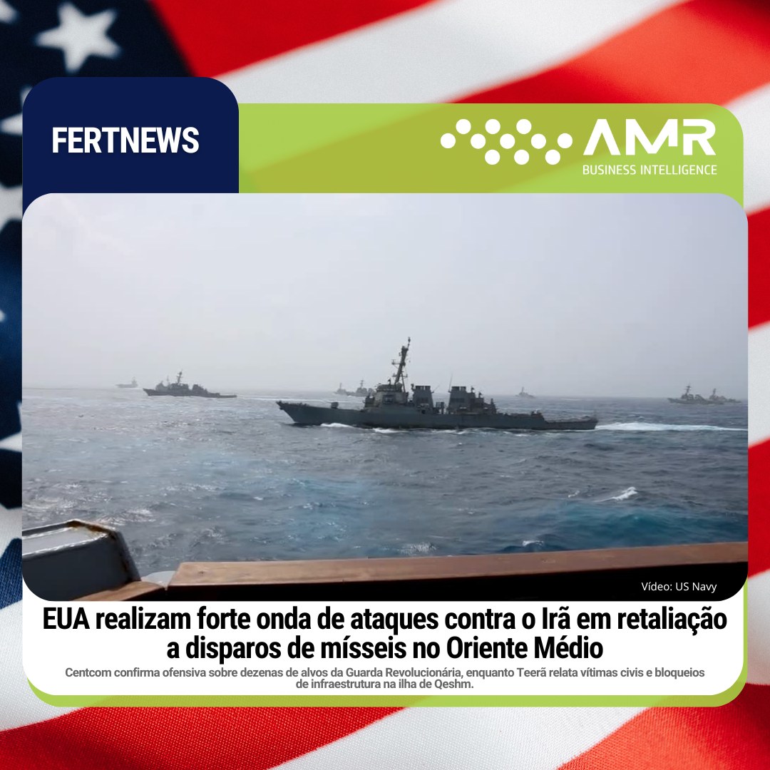 Capa da postagem EUA realizam forte onda de ataques contra o Irã em retaliação a disparos de mísseis no Oriente Médio